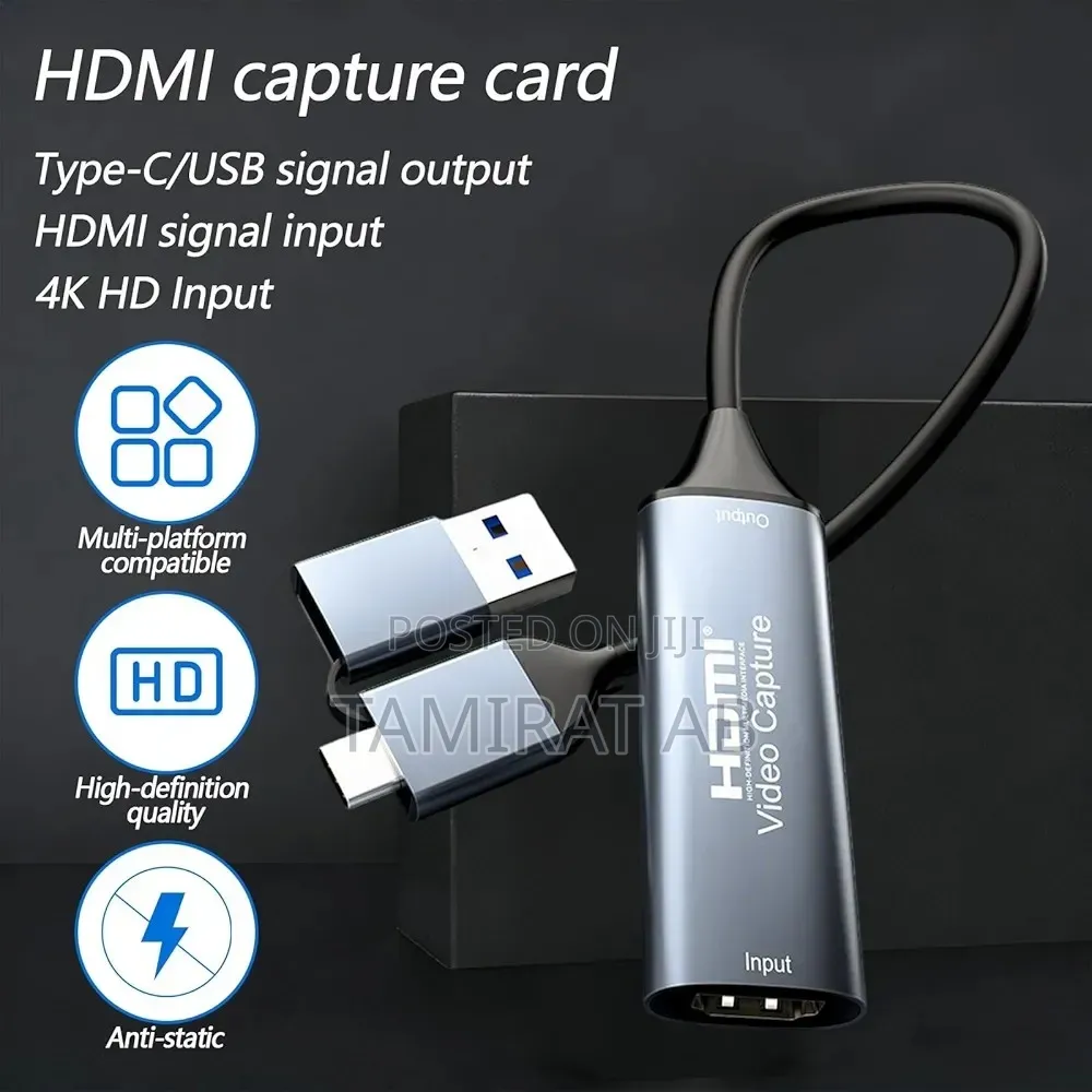  Hdmi to Usb 3.0 Type C Video Capture Card, for Live Streaming 