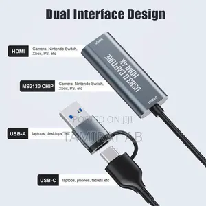  Hdmi to Usb 3.0 Type C Video Capture Card, for Live Streaming 