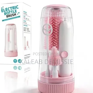 Portable Electric Silicone Bottle Brush Set Uv Light