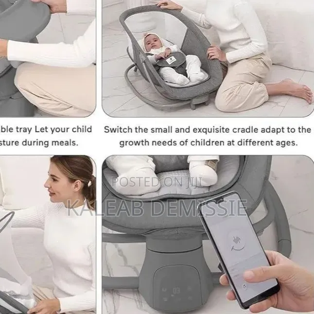 Mastela 4-in-1 Baby Rocker Bouncer የልጆች ባለ አጎበር ማስተኛ ፣መመገቢያ እና ዥዋዥዌ