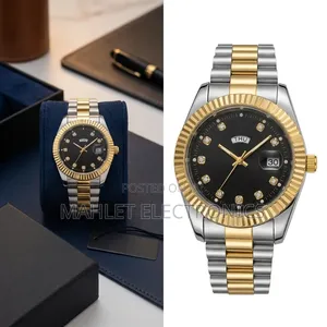 Luxury Gumer Gold Silver Watch - ማራኪ የወንድ እጅ ሰዓት