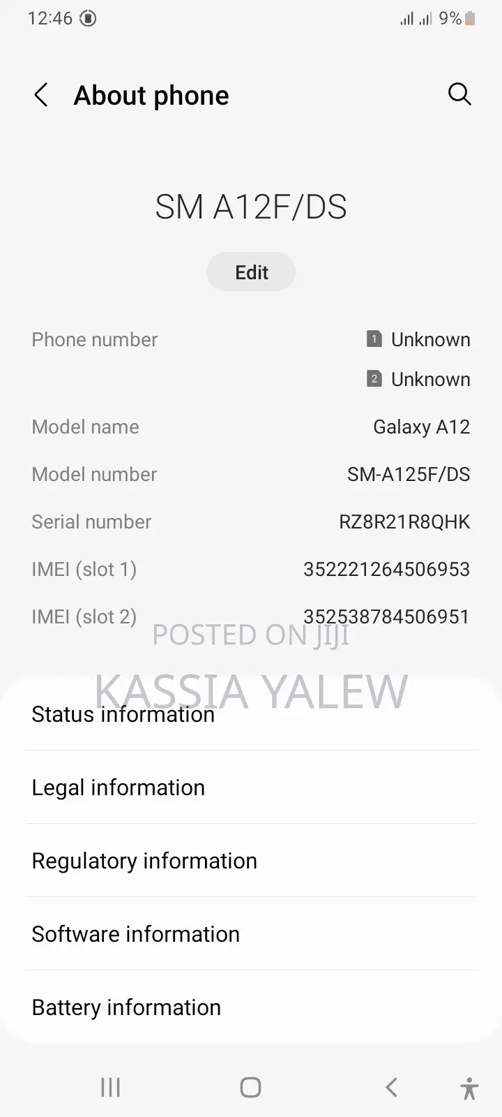 Samsung Galaxy A12 64 GB Blue