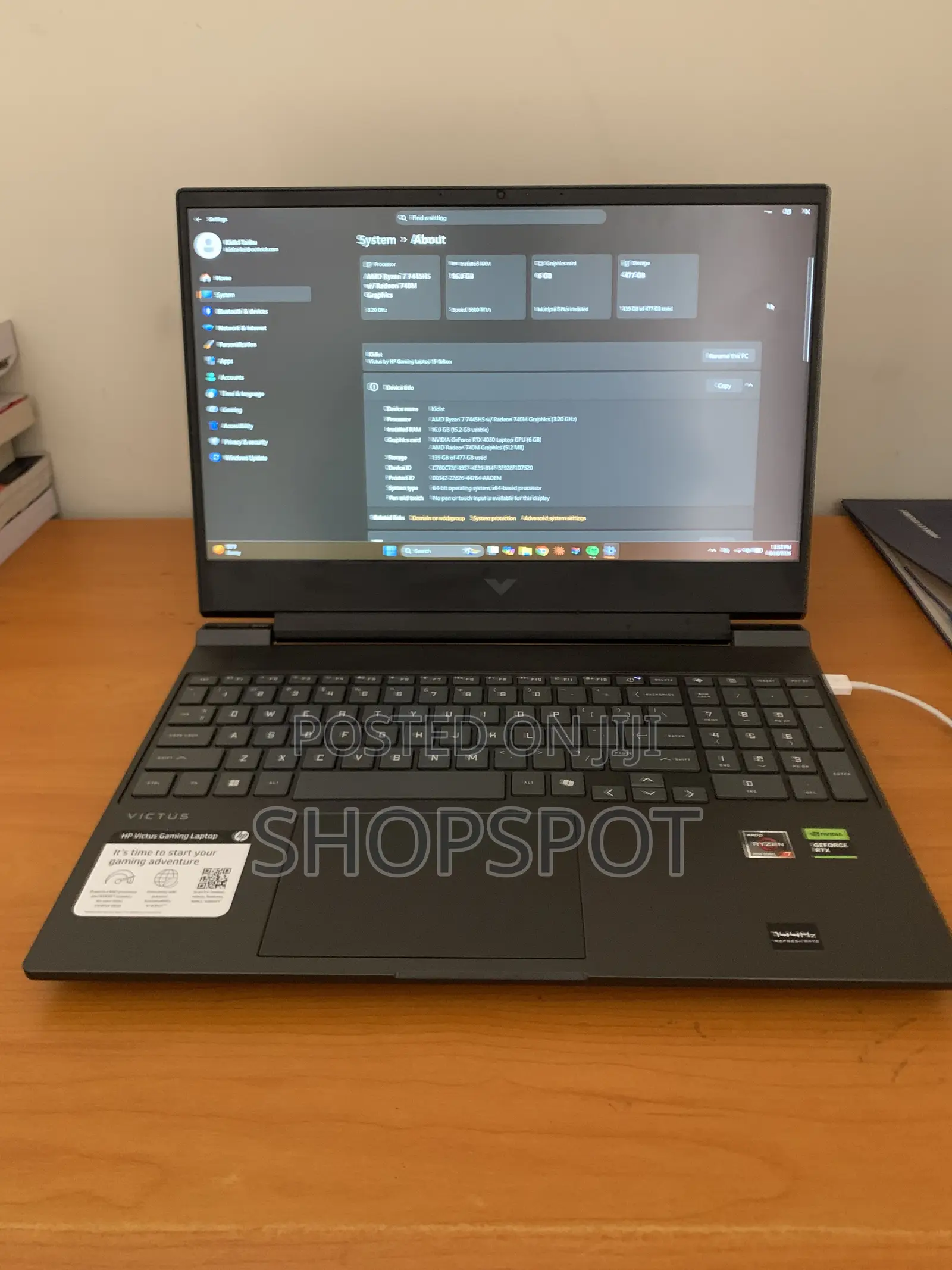 New Laptop HP Victus 15 16GB AMD Ryzen 7 SSD 512GB