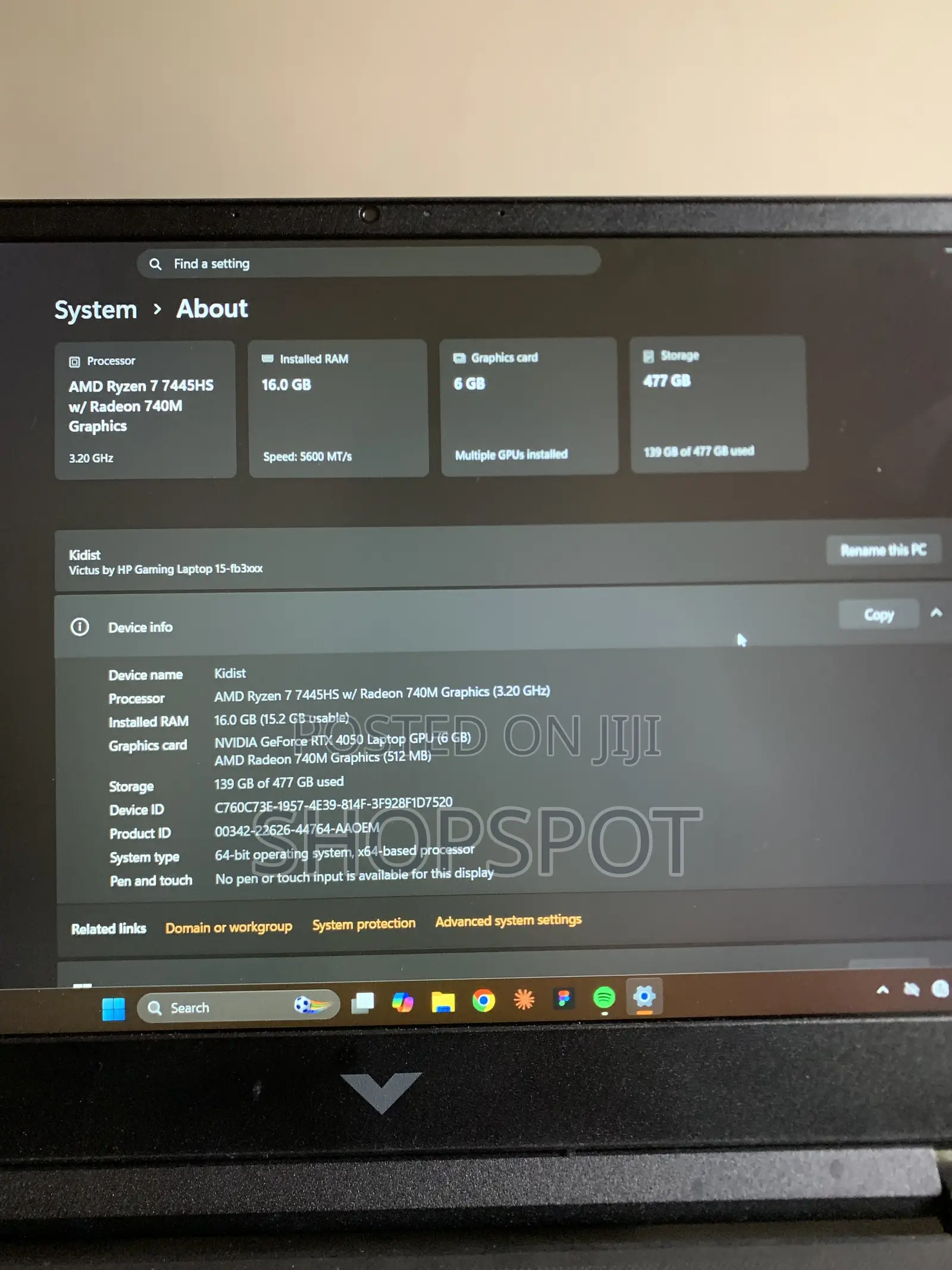 New Laptop HP Victus 15 16GB AMD Ryzen 7 SSD 512GB