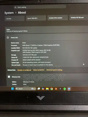 New Laptop HP Victus 15 16GB AMD Ryzen 7 SSD 512GB