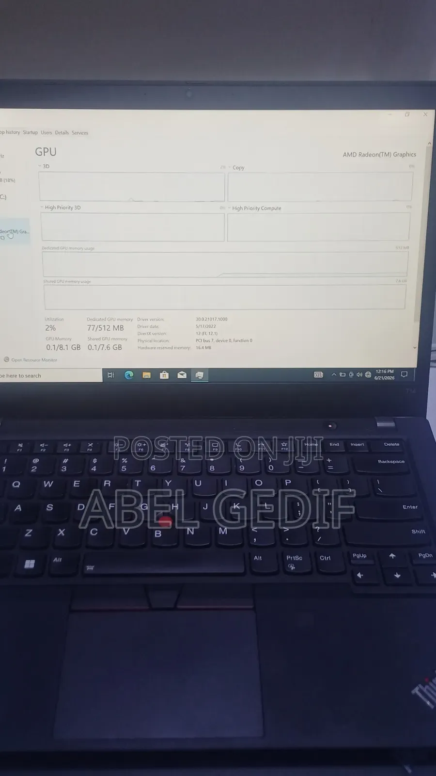 New Laptop Lenovo ThinkPad E14 Gen 1 16GB AMD Ryzen 7 SSD 512GB