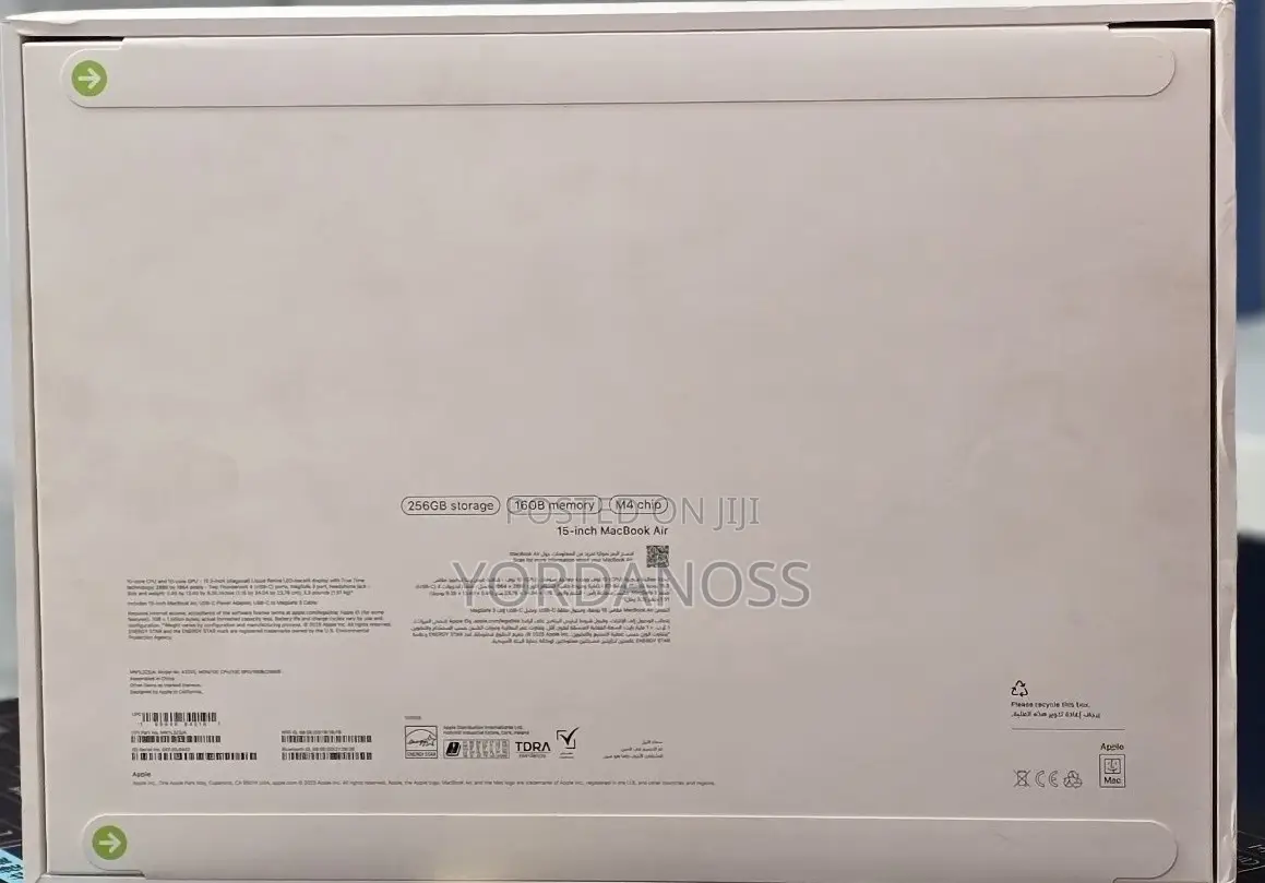 New Laptop Apple MacBook Air 2025 M4 16GB Apple M4 SSD 256GB