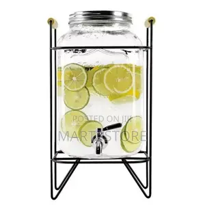 Glass Dispenser Jar With Rack