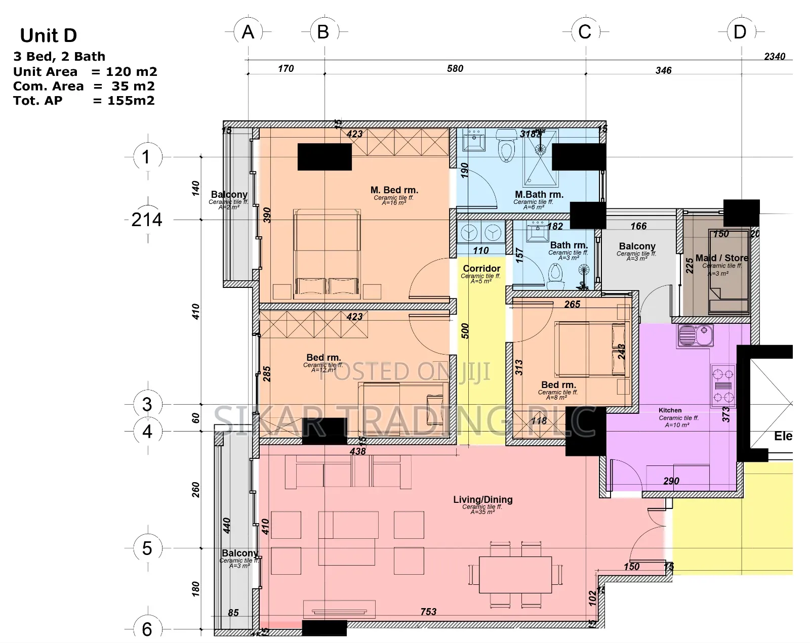 2bdrm Apartment in Life Time Properties, Bole for sale