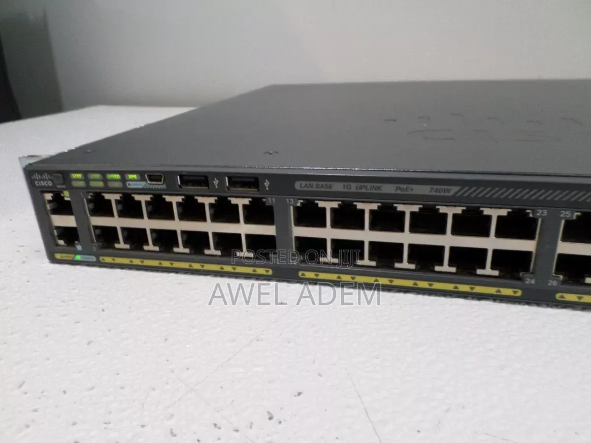 Cisco Catalyst Ws-C2960x-48fps-L 48-Port Gigabit Poe+ Managed Switch