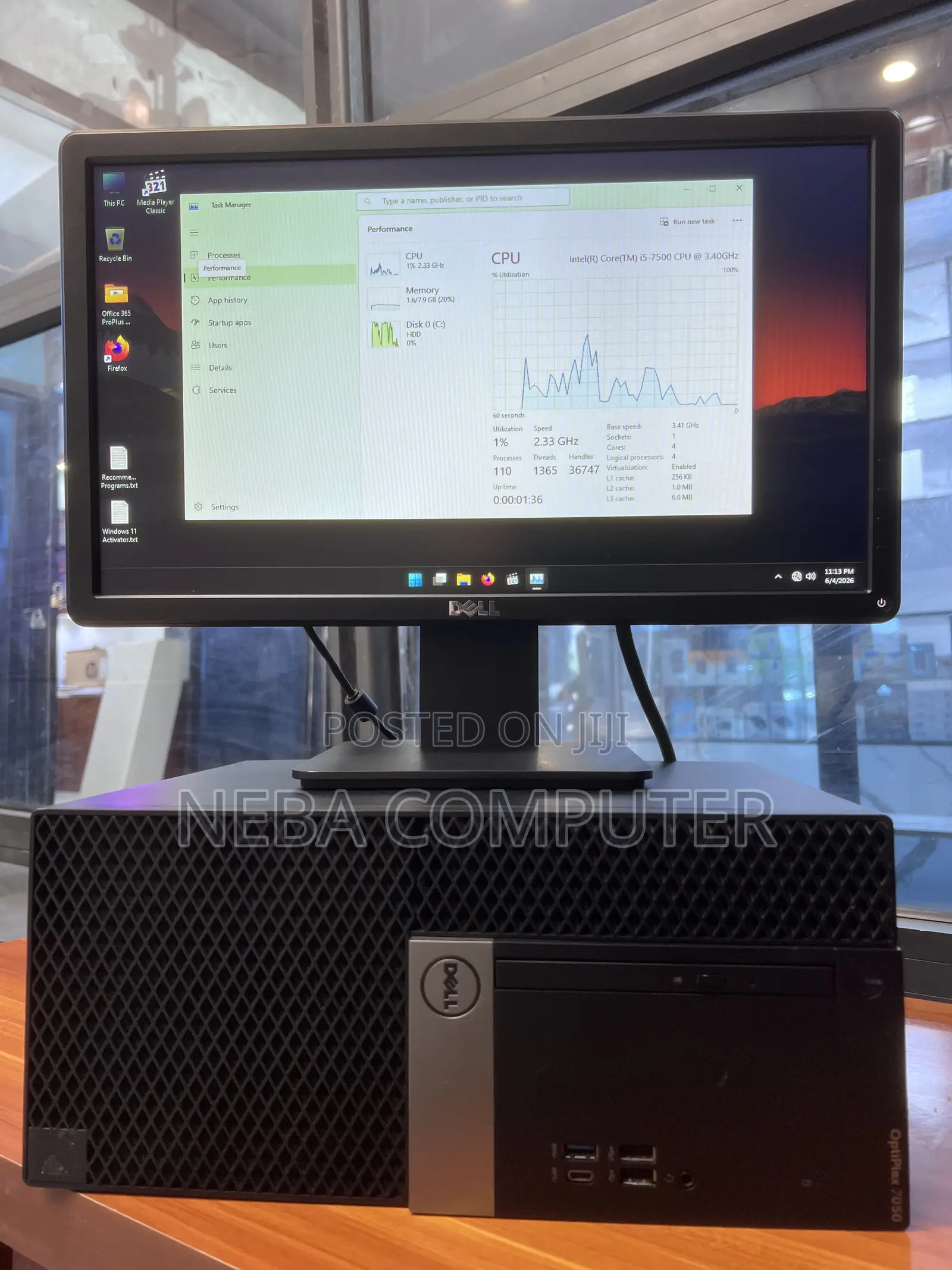 Desktop Computer Dell OptiPlex 7050 16GB Intel Core i5 SSD 256GB