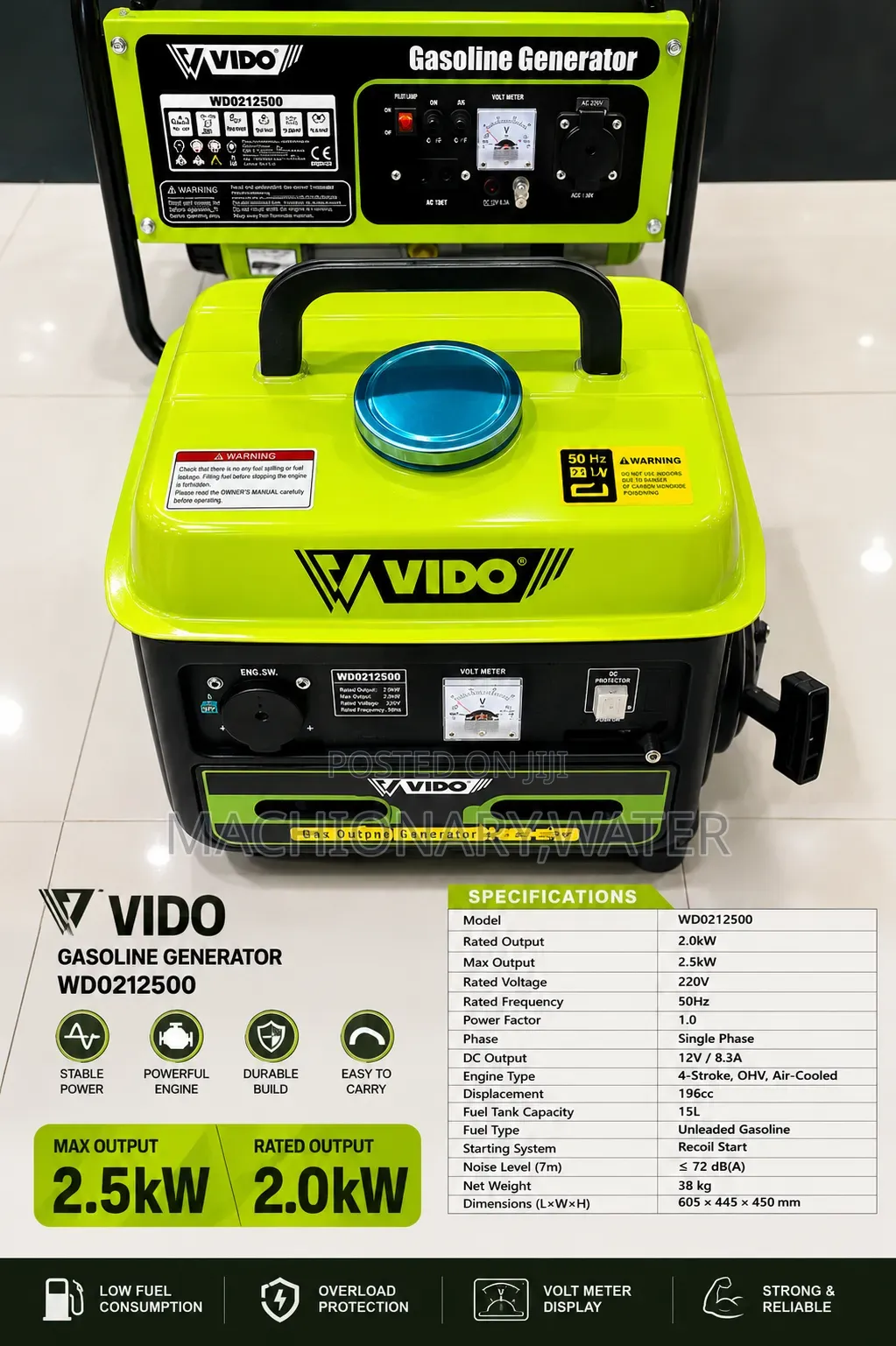 Vido Gasoline Generator 800watt