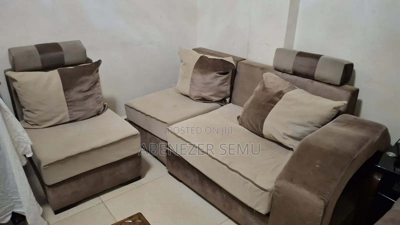 8-Seat Sofa With Table – Good Condition