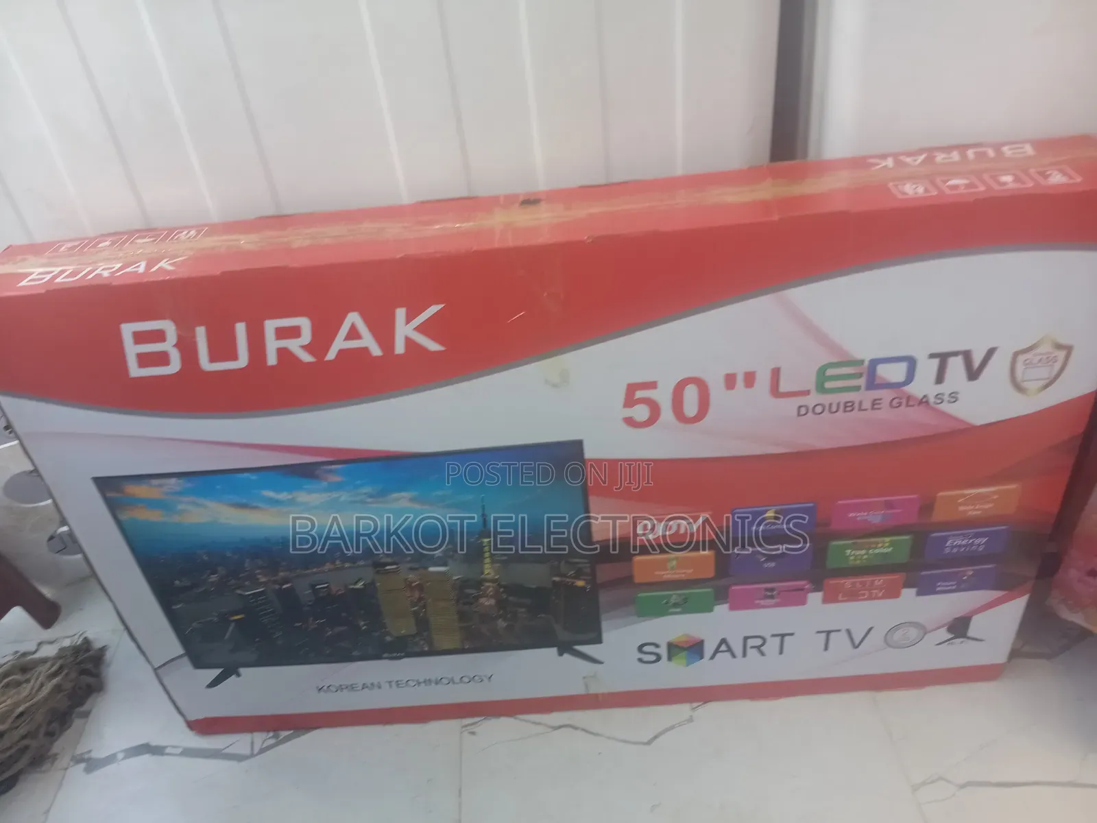 Burak Smart Led Tv 50 Inch Andraid Doubel Gelass 2026 Quality Hifi