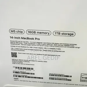 New Laptop Apple MacBook Pro 2025 M5 16GB Apple M5 Pro SSD 1T