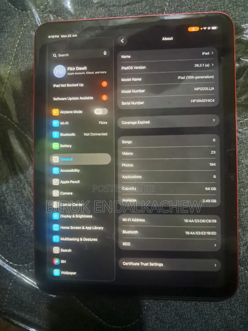 Apple iPad (2022) 64 GB Pink