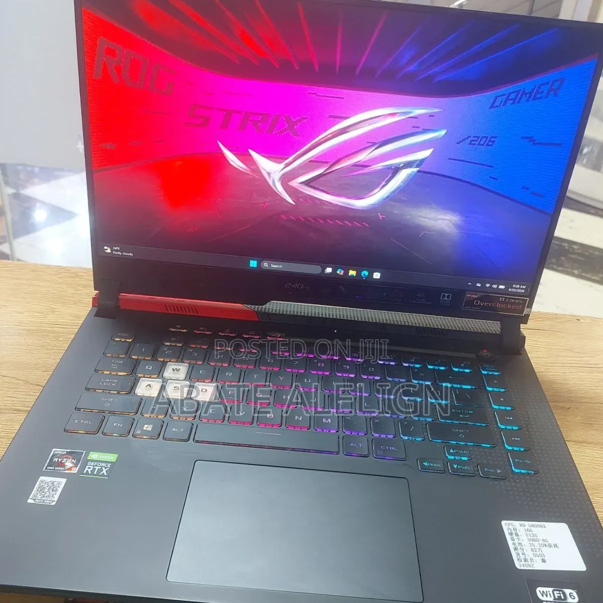 New Laptop Asus ROG Strix G15 16GB AMD Ryzen 9 SSD 512GB