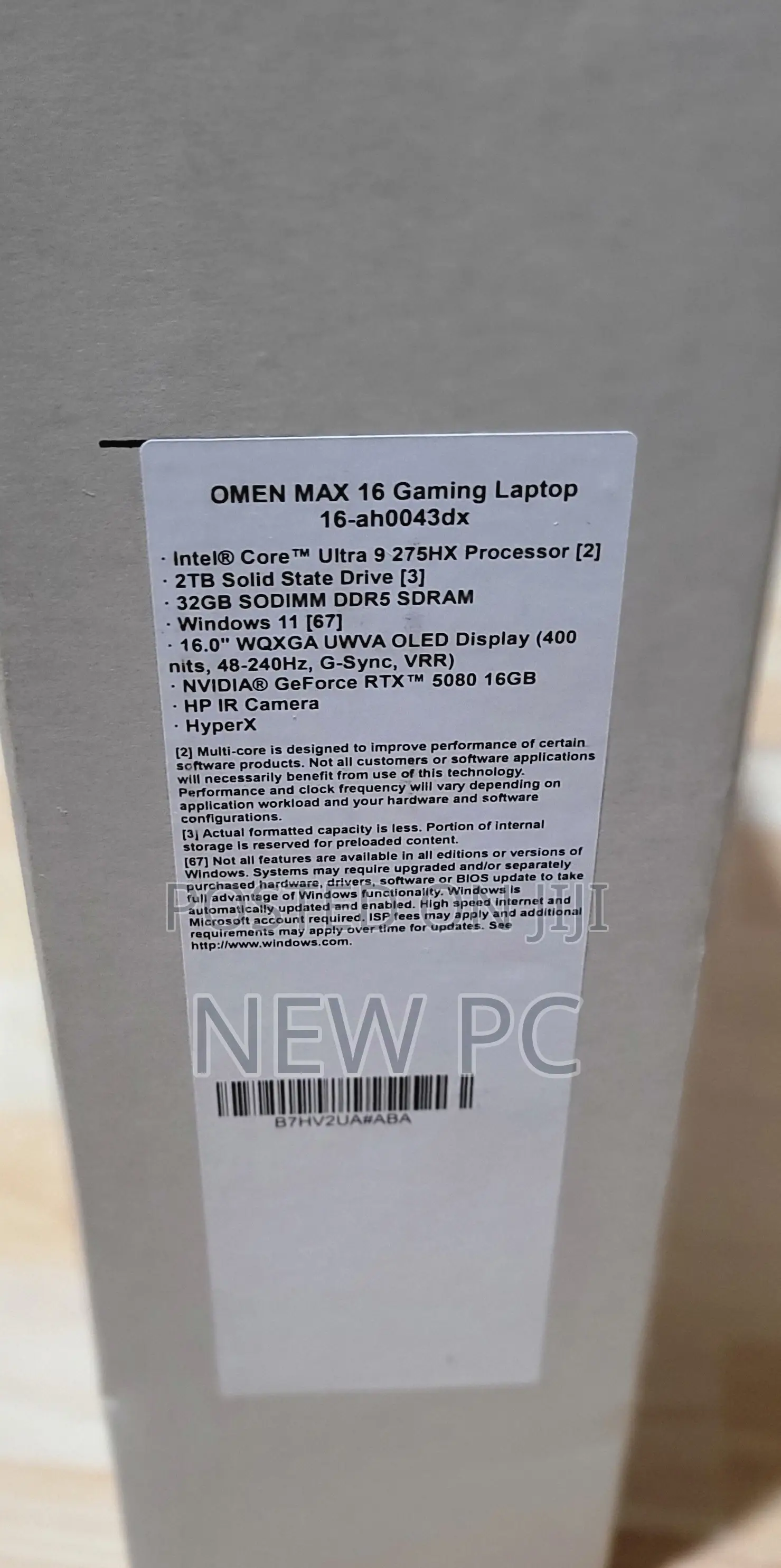 New Laptop HP Omen Max 16 32GB Intel Core Ultra 9 SSD 2T