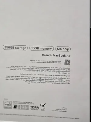 New Laptop Apple MacBook Air 2025 M4 16GB Apple M4 SSD 512GB