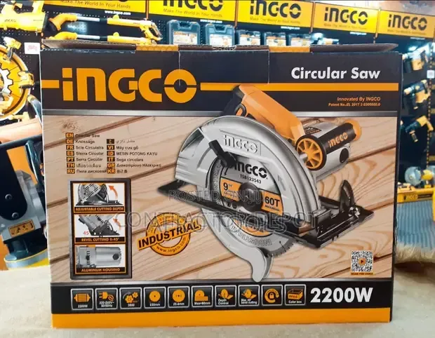 ኢንኮ 2200w መቁረጫ ማሽን (Ingco 2200w Circular Saw)
