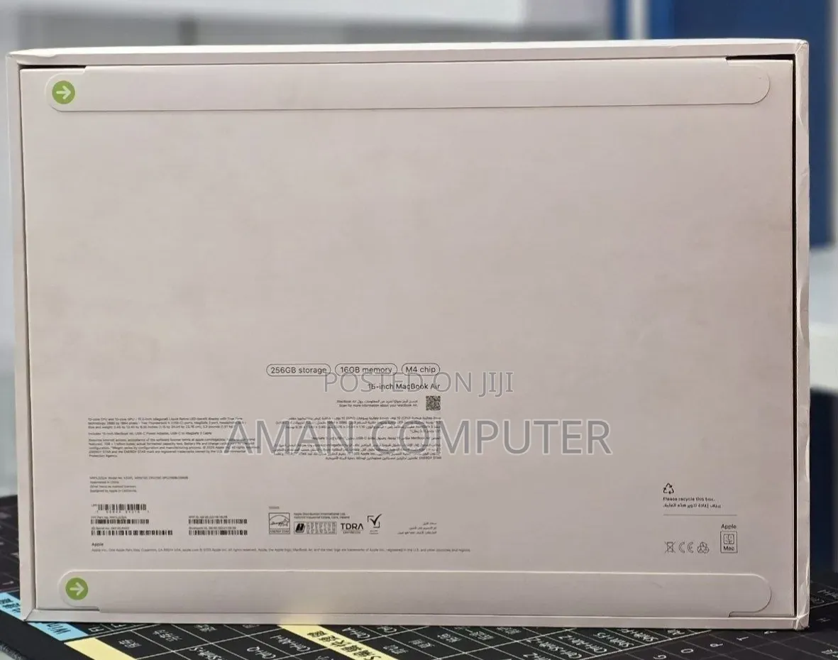 New Laptop Apple MacBook Air 2025 M4 16GB Apple M4 SSD 256GB