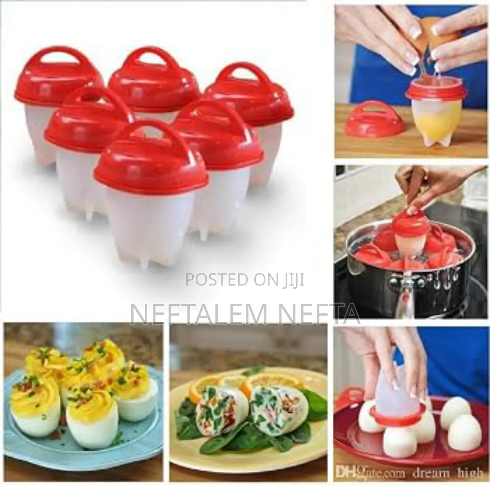 6 Pc Silicon Egg Boiler