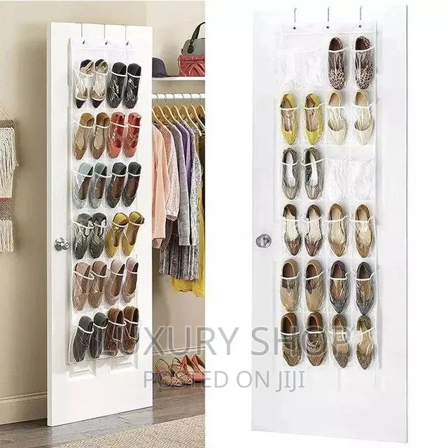 24 Pocket Over the Door Shoe Organizer