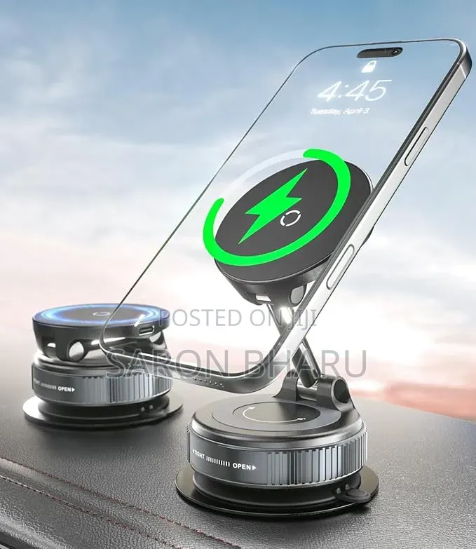 Wireless Charging Vacuum Suction Phone Holder