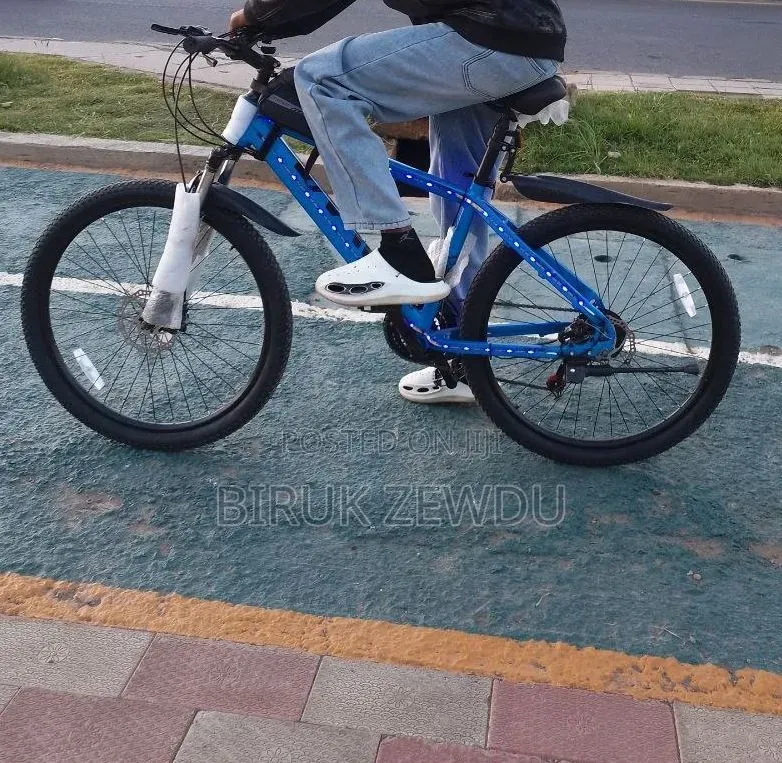 Modern Blue Mountain Bike – Dual Disc Brakes Front Suspension