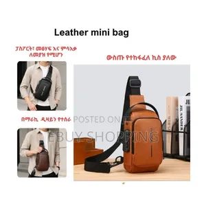 Pu Leather Travel Chest Bag With Password Lock Charging Hole
