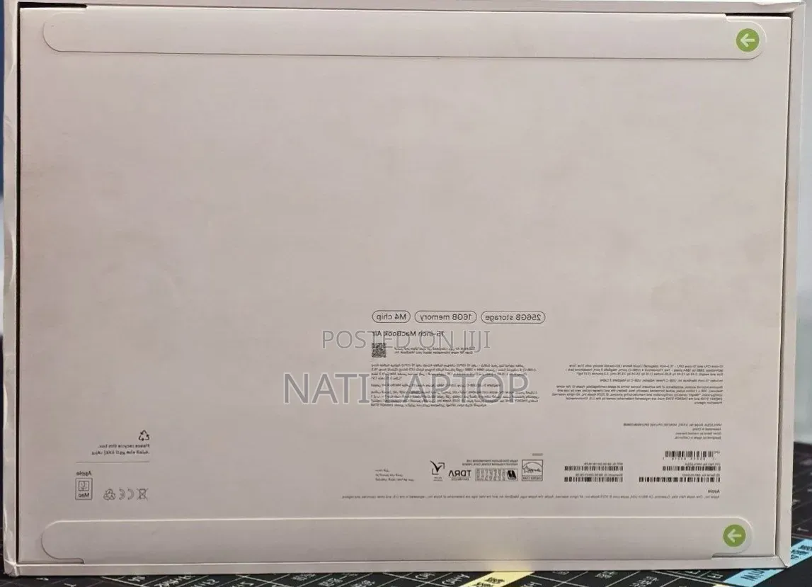 New Laptop Apple MacBook Air 2025 M4 16GB Apple M4 SSD 256GB