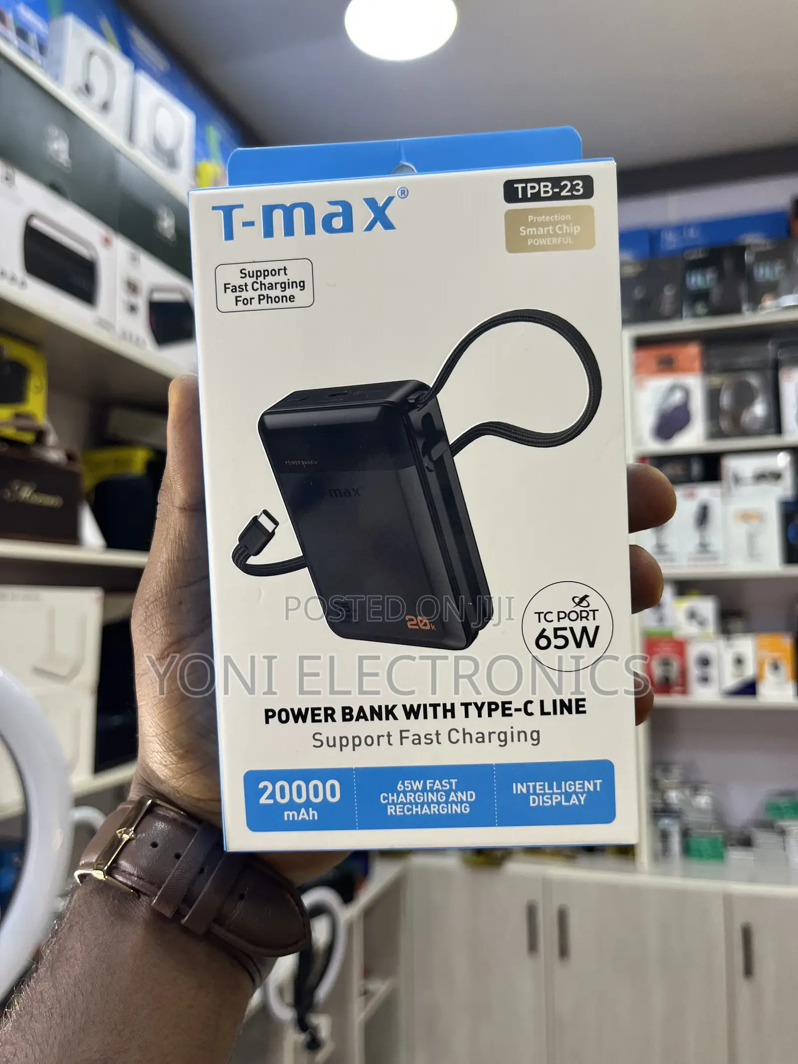 T-Max TPB-23 20,000mah 65w Fast Charging Power Bank