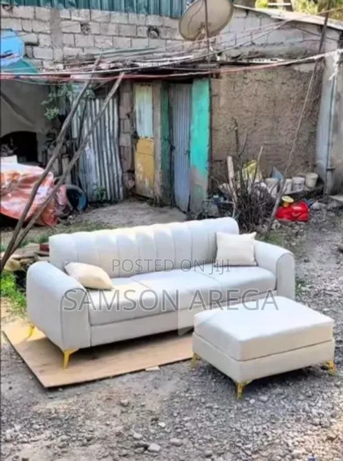 ምጥን ያለች የላጤ ሶፋና Tv Stand