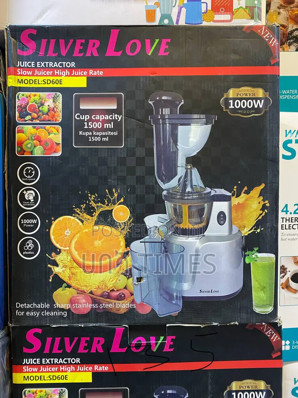 Silver Love 1000w High-Yield Slow Juicer Juice Extractor (1500ml,