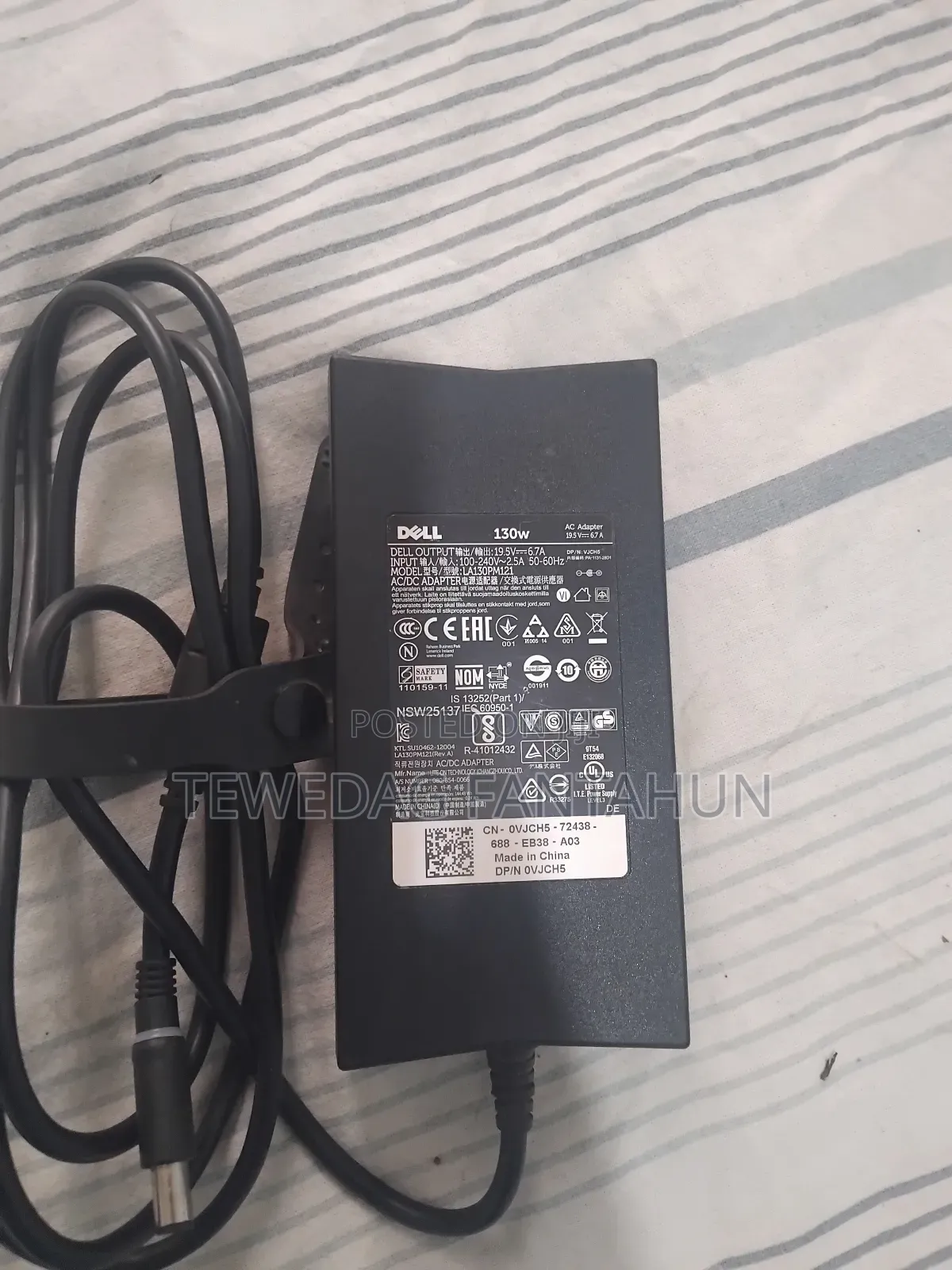 Title:Original Dell 130w Laptop Charger(Urgent Sell)