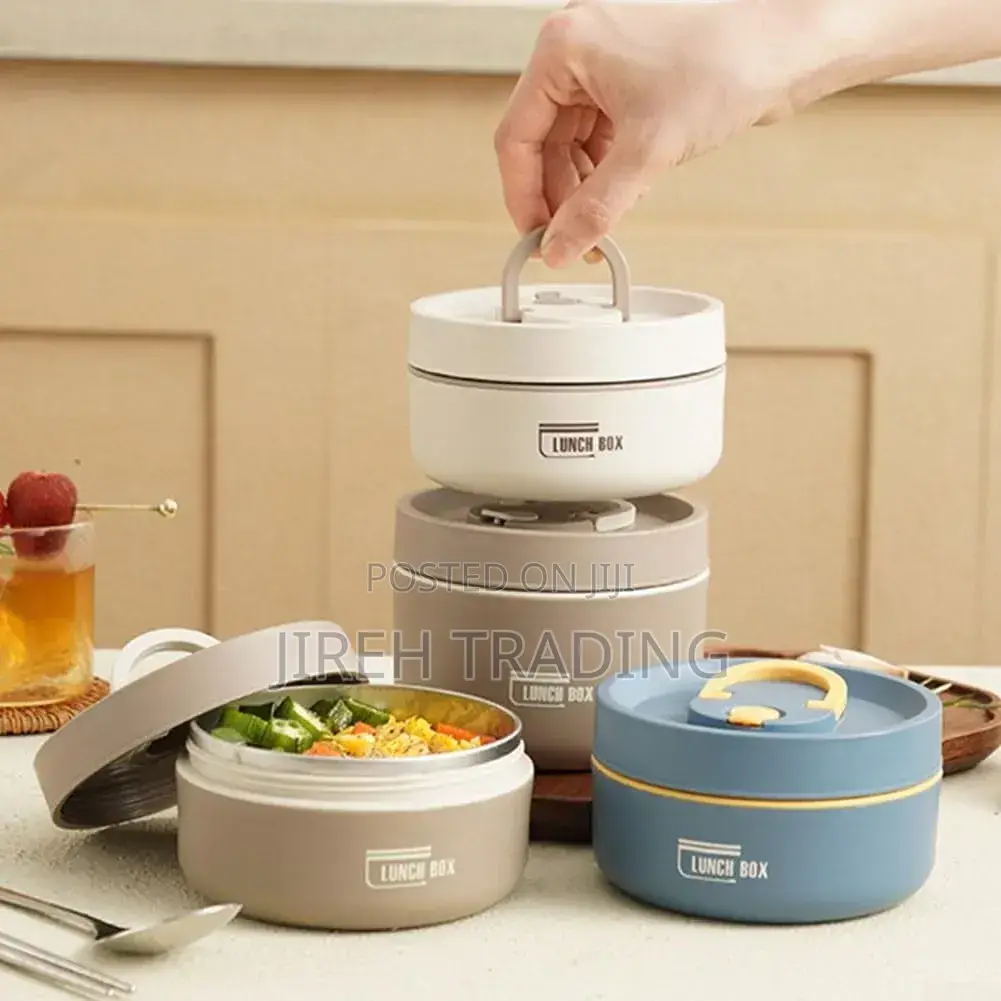 Premium 4-Container Insulated Lunch Box Set ሙቀት ጠባቂ የምሳ ዕቃ ከመያዣ ቦርሳ ጋር