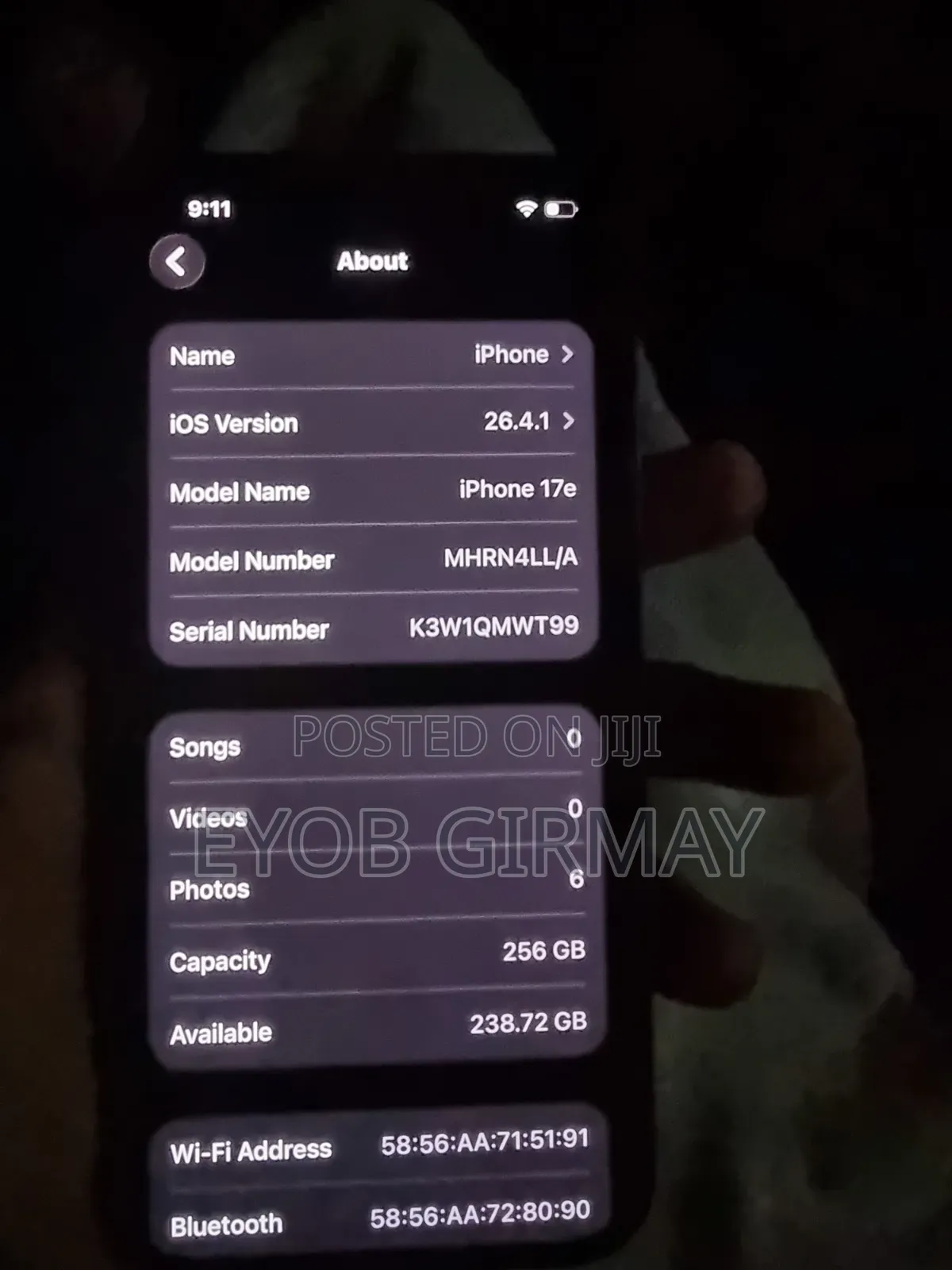New Apple iPhone 17e 256 GB Black