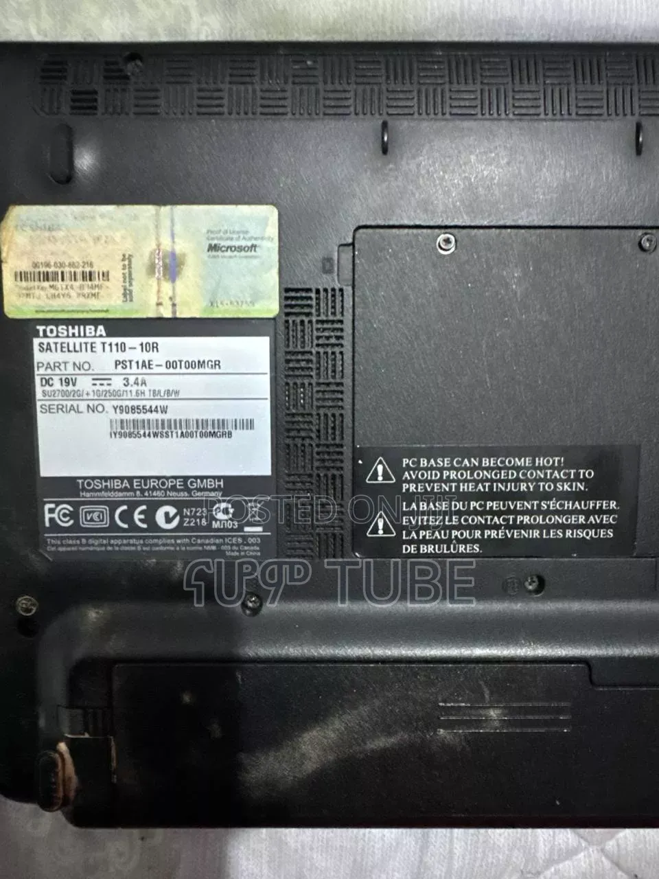 Laptop Toshiba Satellite T110 3GB Intel HDD 256GB