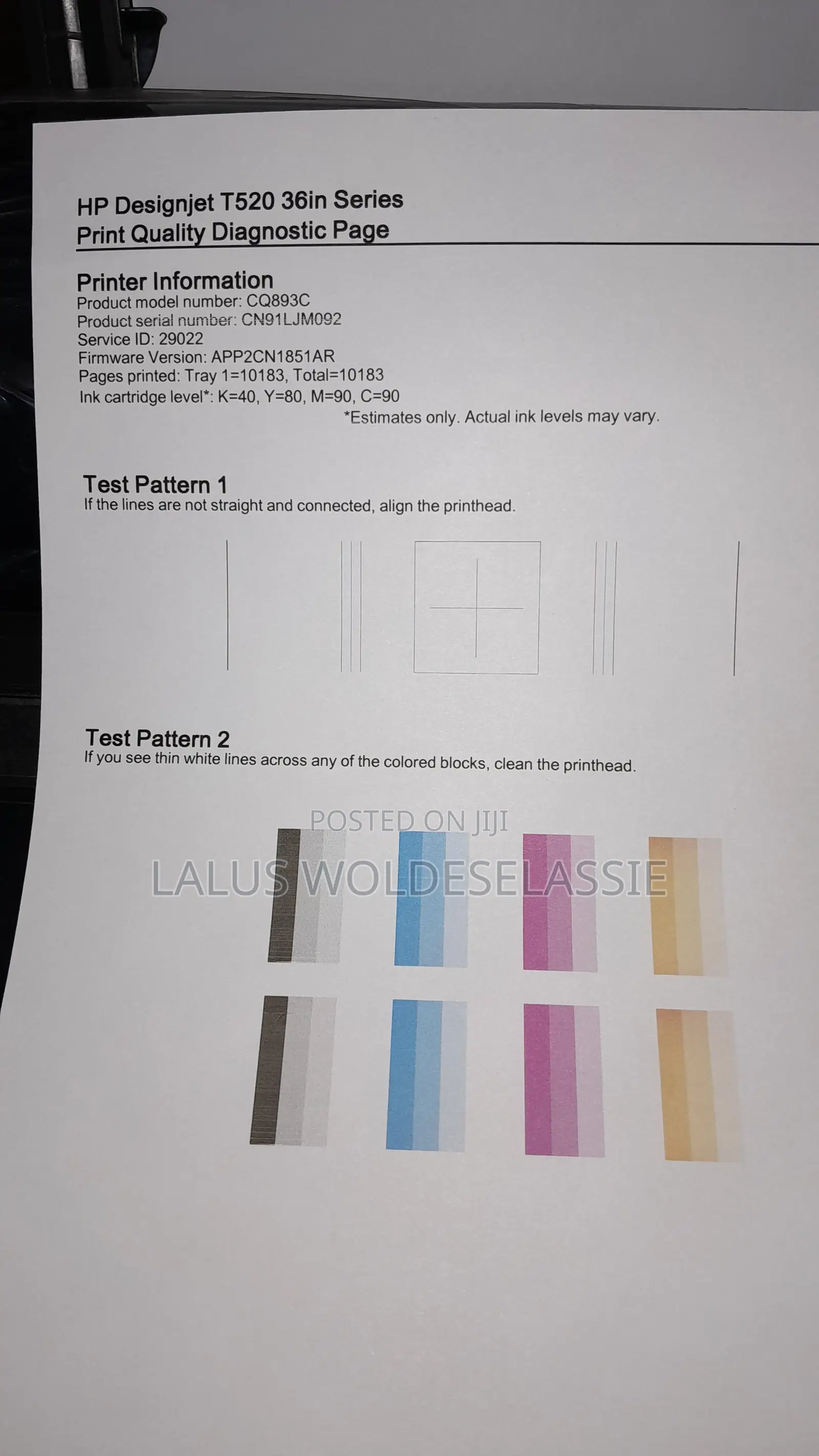 Hp Designjet T520 Plotter + Roll Papers + Stabilizer