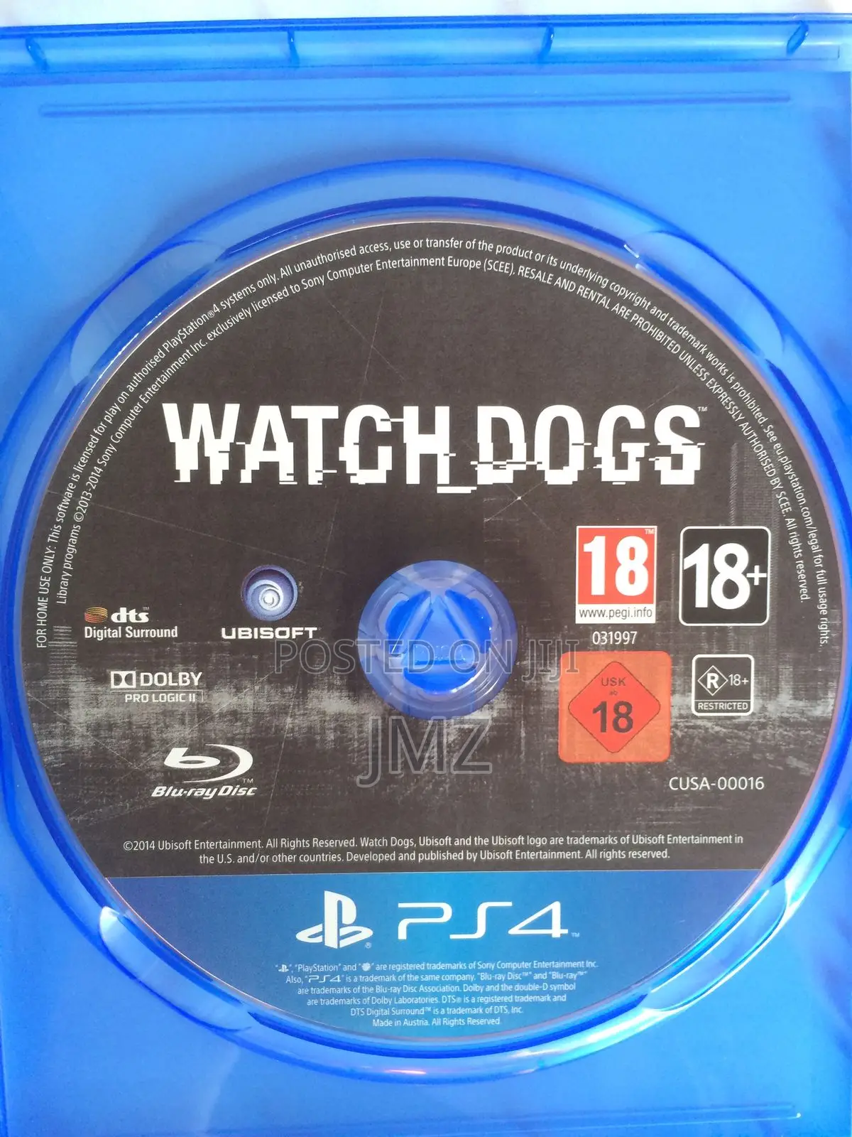 Watch Dogs 1 Ps4 Cd Game
