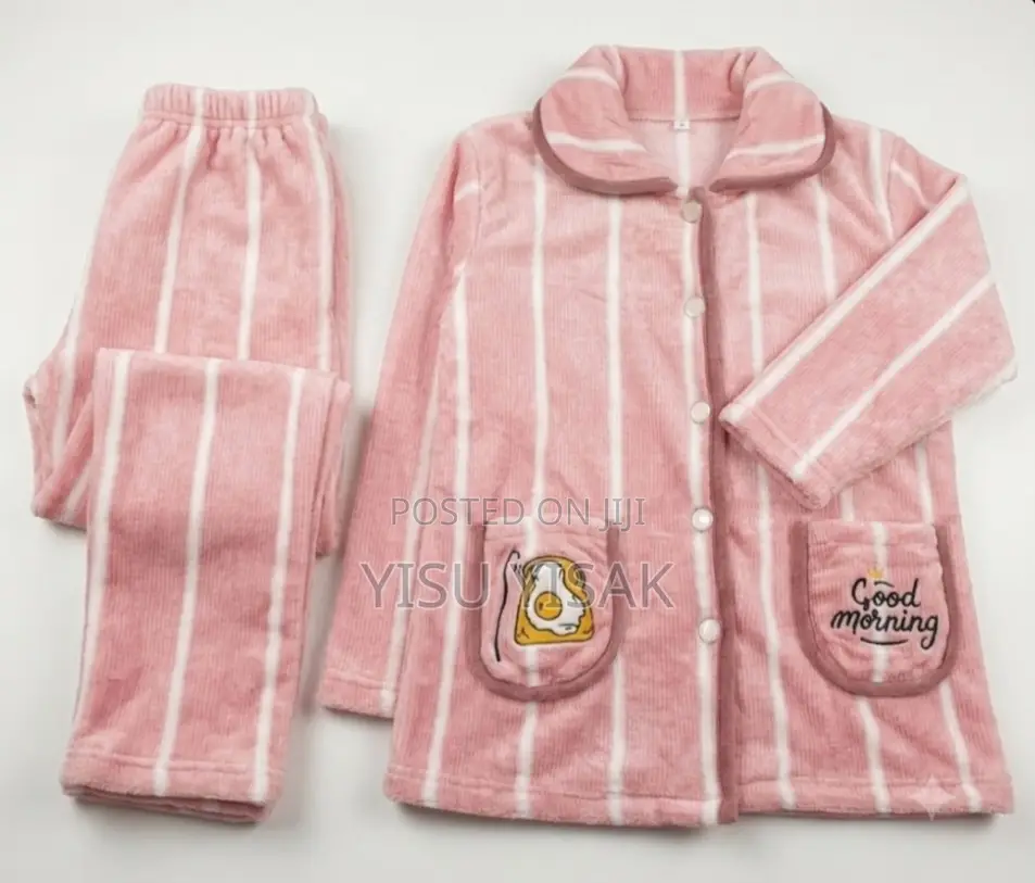 Premium Soft Flannel Pajama Set – Cute "