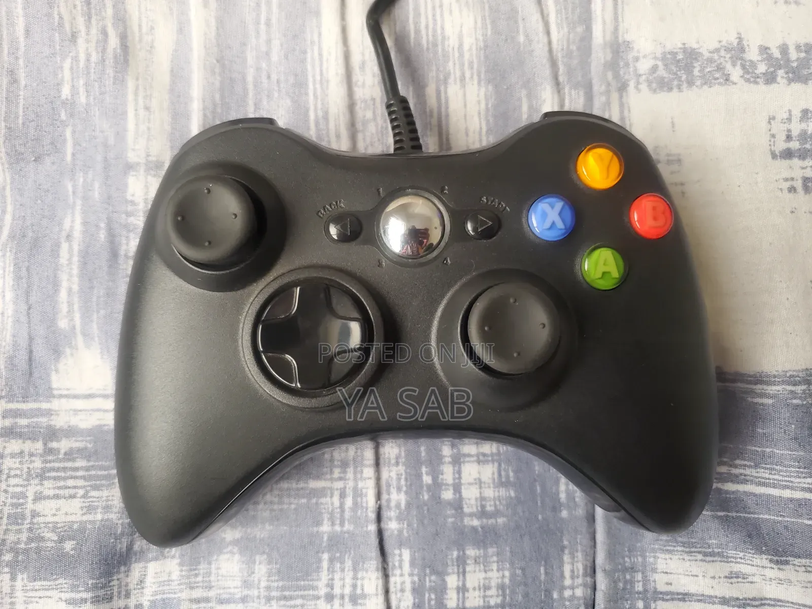 Pc/Xbox 360 Black Wired Gamepad