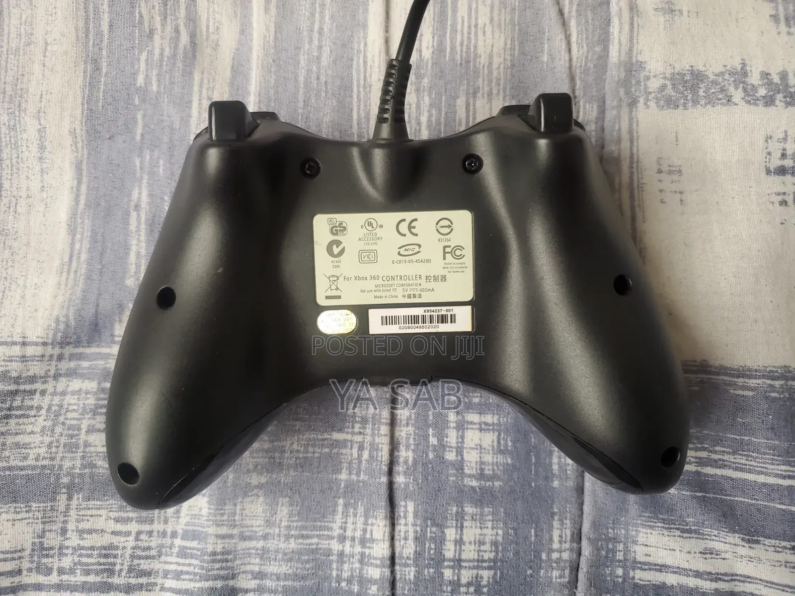 Pc/Xbox 360 Black Wired Gamepad
