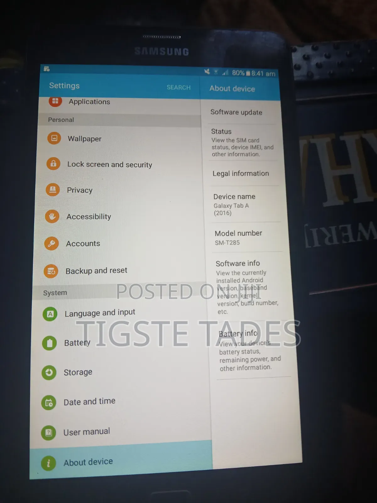 Samsung Galaxy Tab S6 Lite 8 GB Black