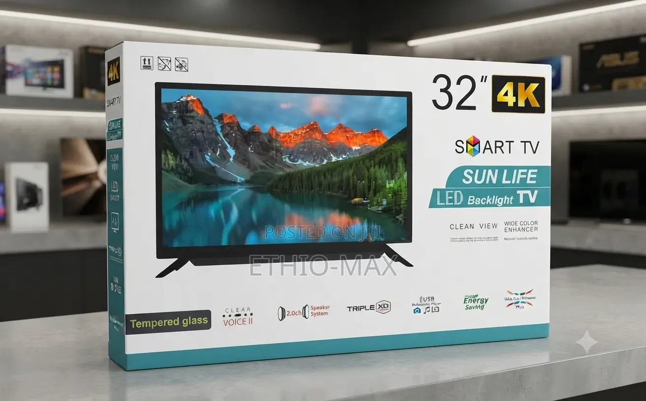 Sun Life Tv 32" Smart Android Tv – Double Glass Design
