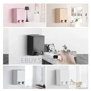 Wall-Mounted Retractable Clothesline With Drill-Free Glue Option