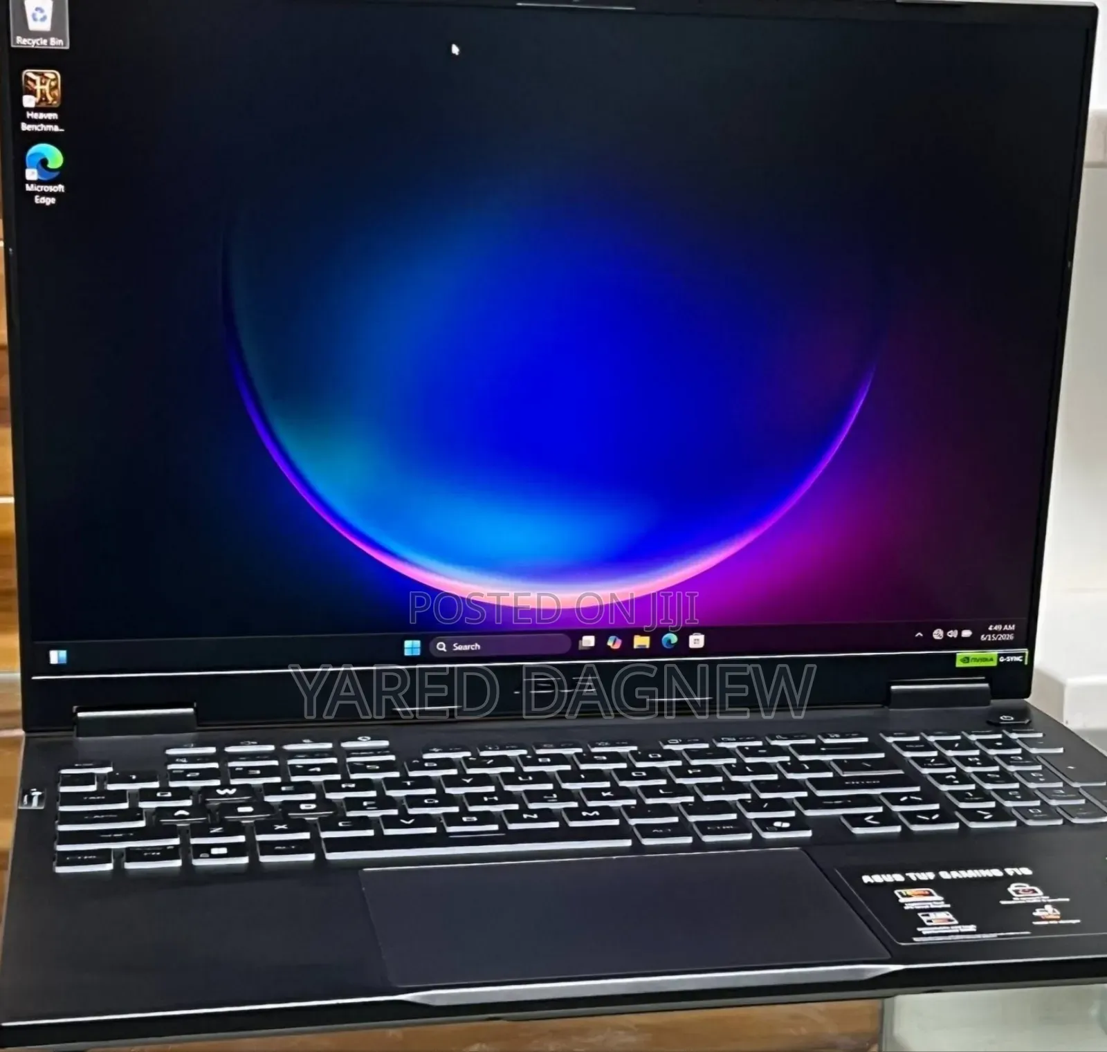 New Laptop Asus TUF Gaming A15 16GB Intel Core i7 SSD 1T