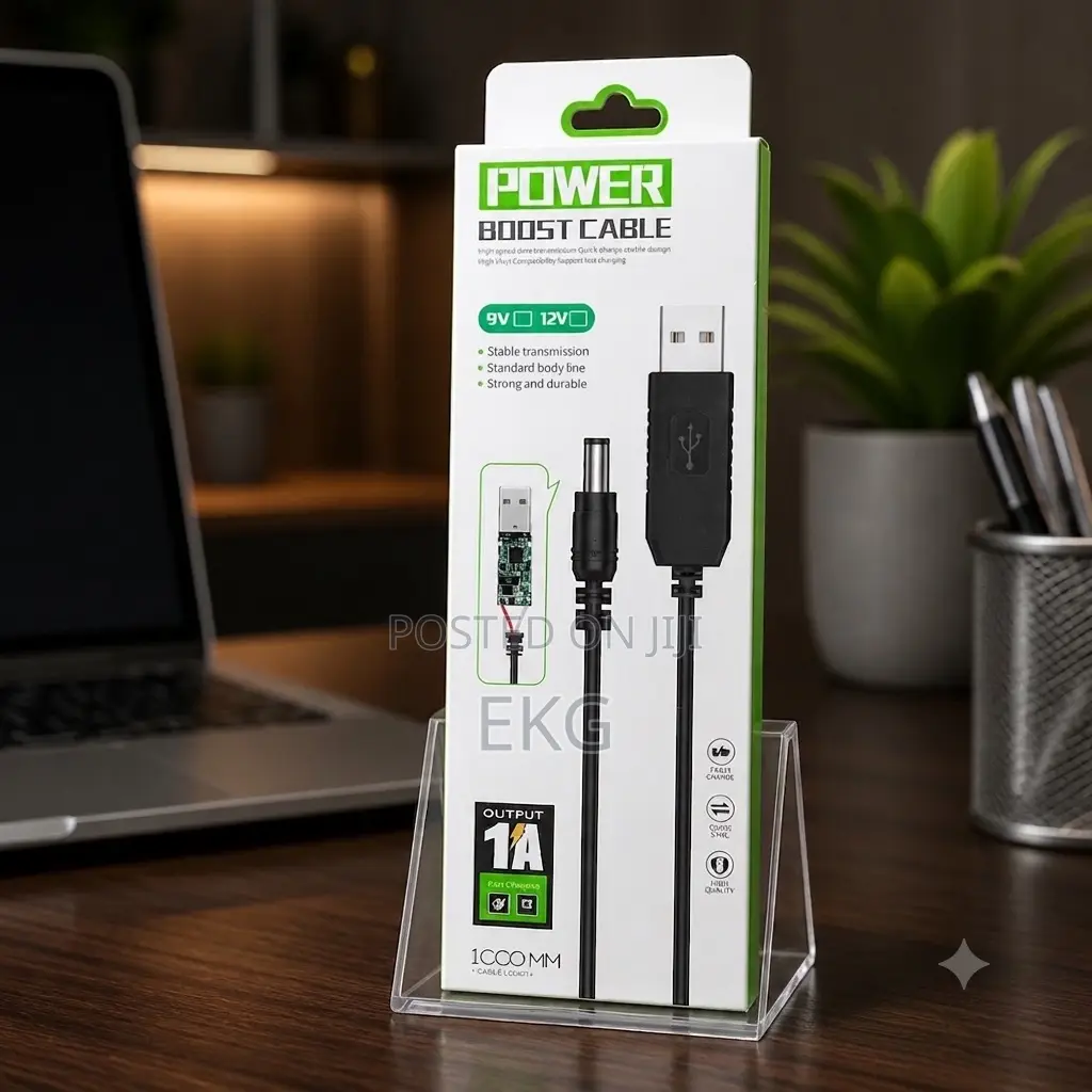Router Power Boost Cable for Power Bank (5v to 12v/9v)