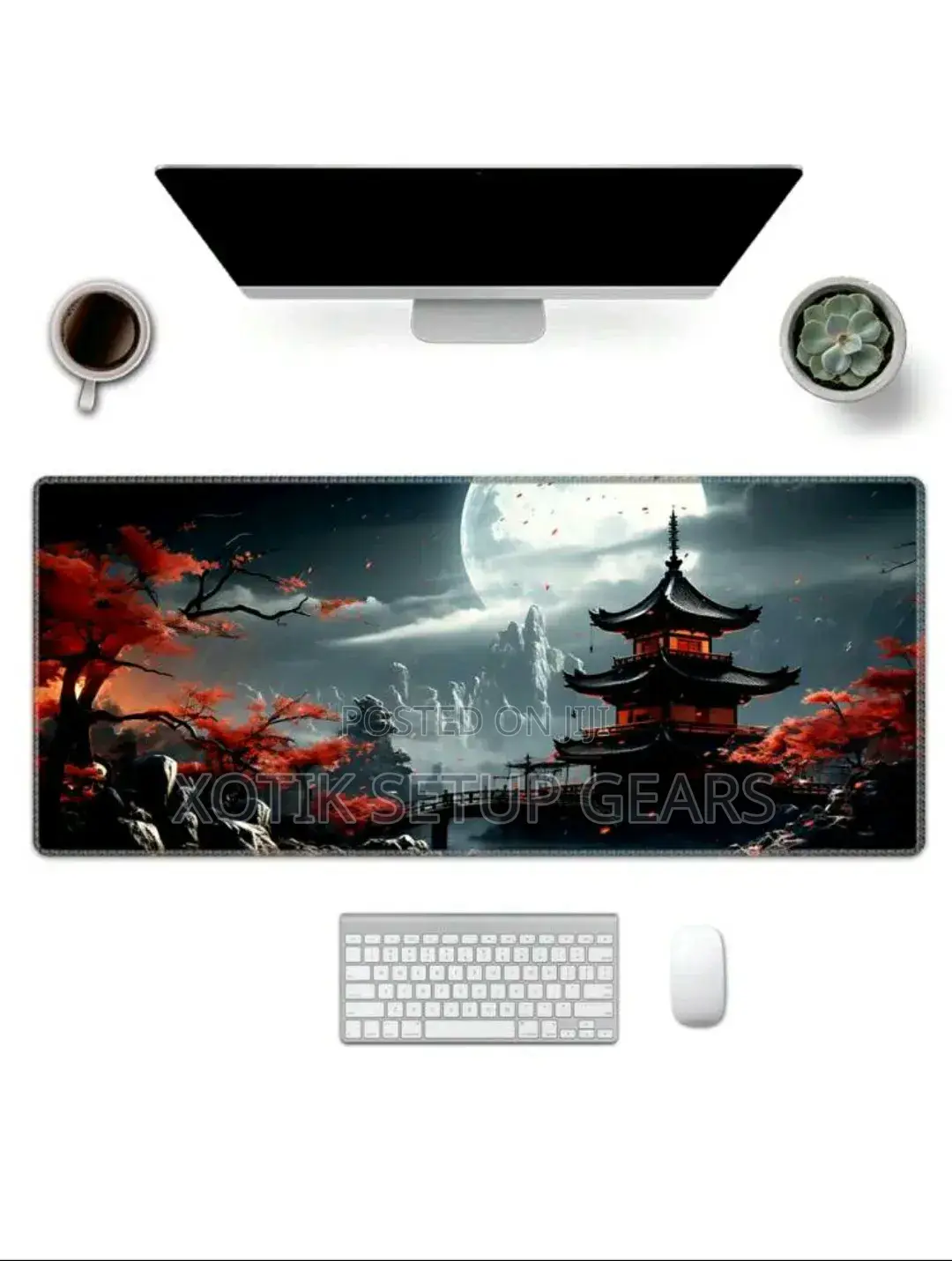 90x40x0.2cm XXL Japanese Landscape Themed Mouse Pad - Desk Mat