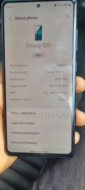 New Samsung Galaxy S20 FE 5G SD865 128 GB Blue